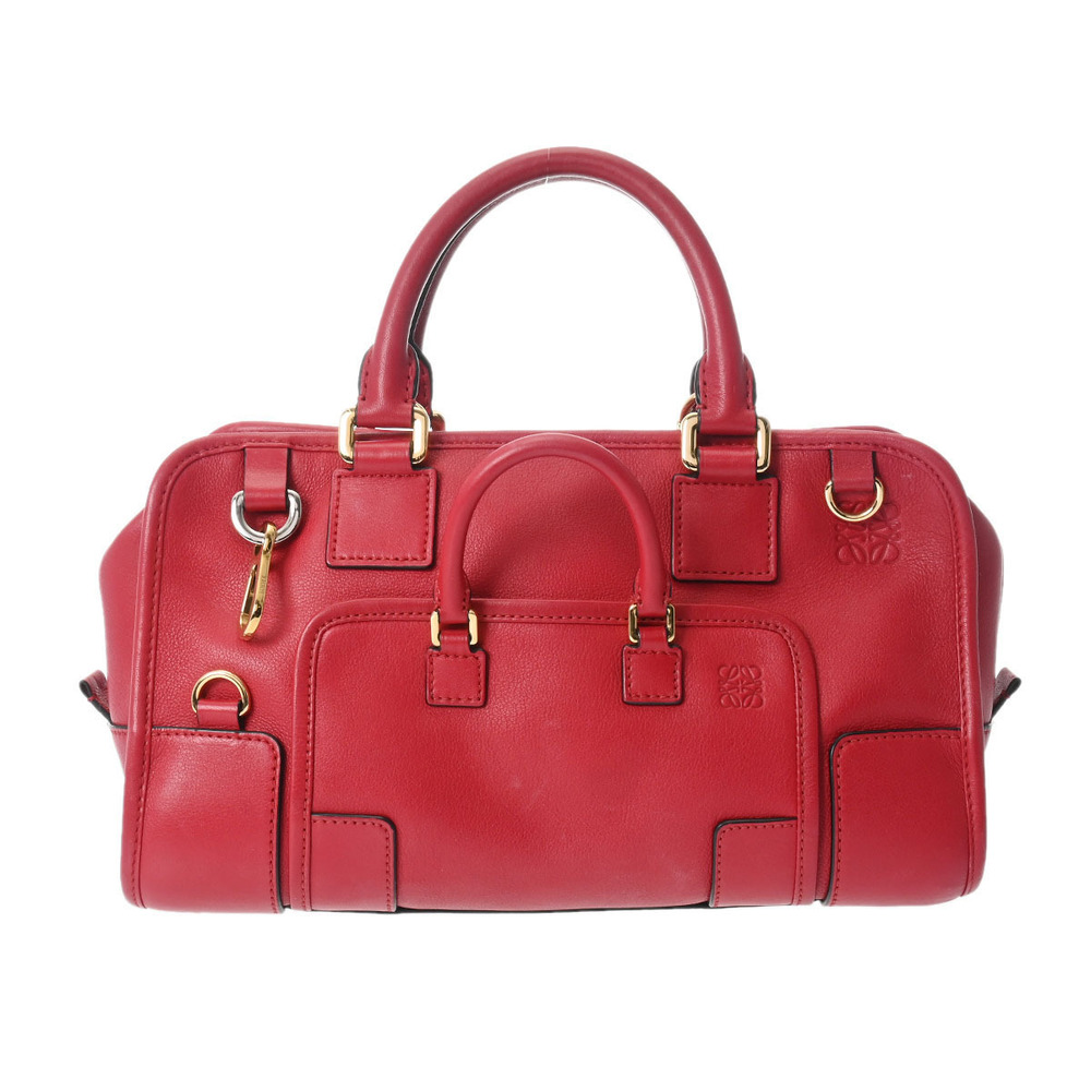 LOEWE Amazona Multiplication Red Leather Handbag